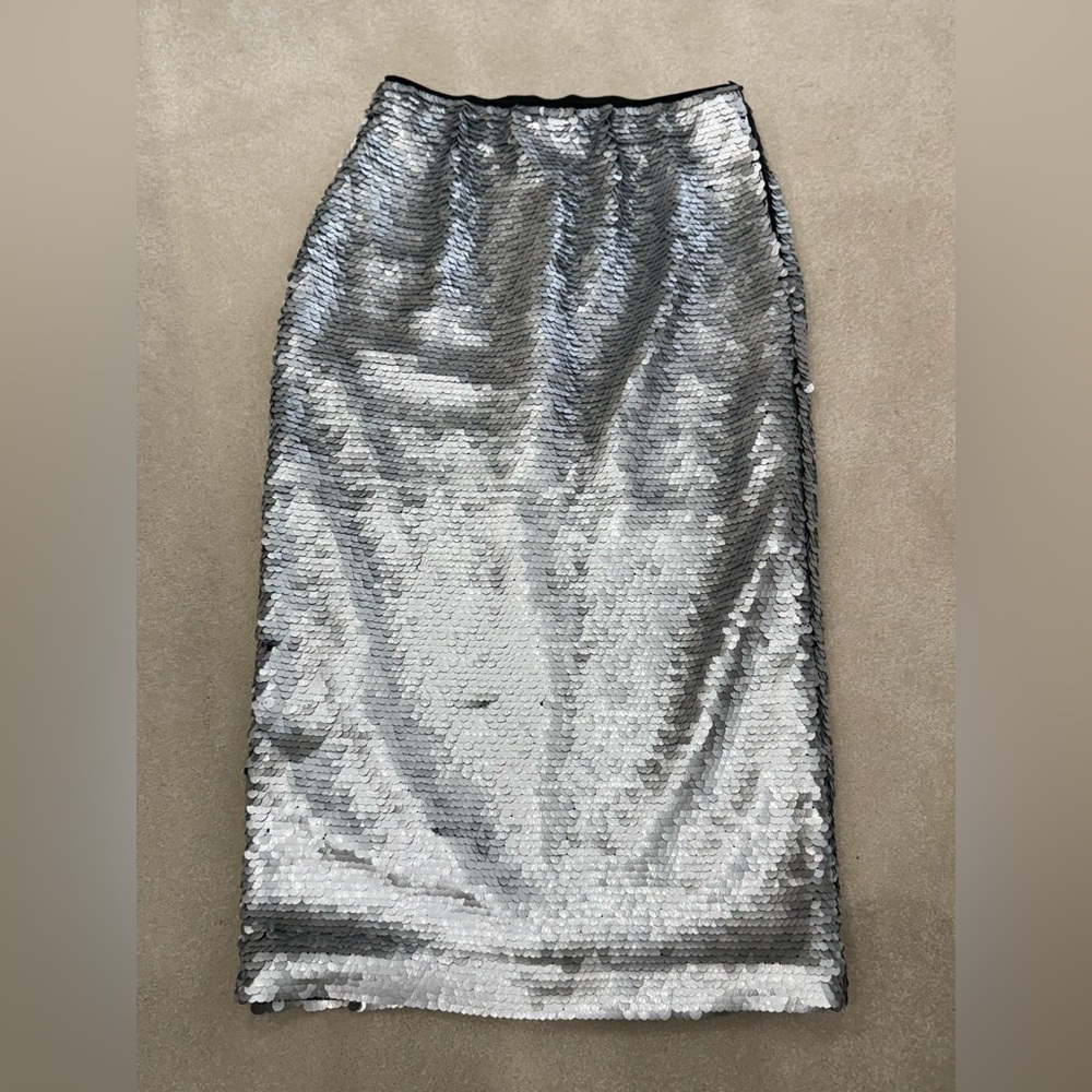 Silver Sequin Skirt - Picture 3 of 4